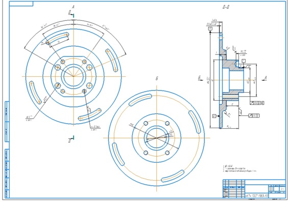 flange part drawing