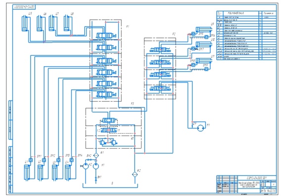 Hydraulic diagram of PMS-318-02 elevator