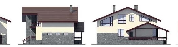 Модель жилого двухэтажного дома