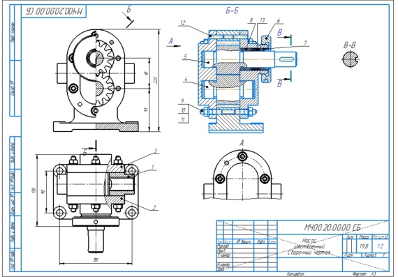 Gear pump design in 3D