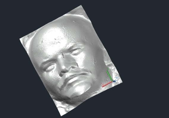 3D модель гурельефа В.И. Ленина