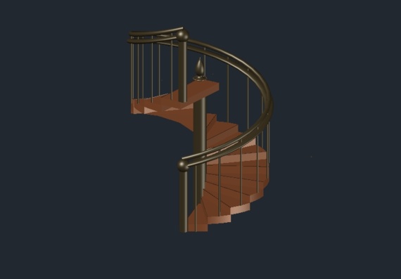 3Д модель лестницы
