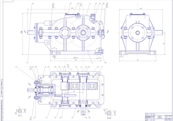 Calculation of conical cylindrical reduction gear box