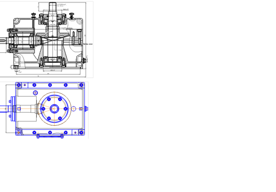 Conical gearbox assembly drawing