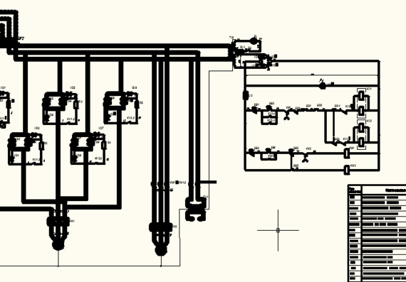 Модернизированная схема ленточнопильного станка модели 8А531
