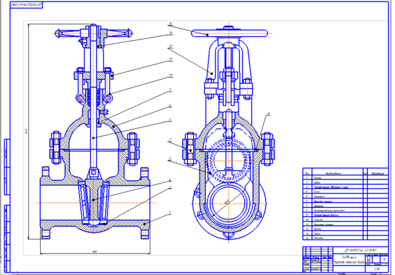 MNP gate valve drawing