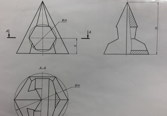 3D Pyramid and Drawing