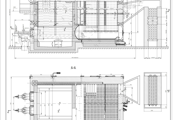 Drawing of DKVR boiler 6.5-13-250