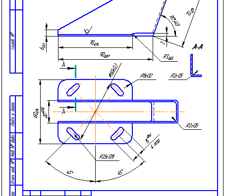 Bracket drawing in compass