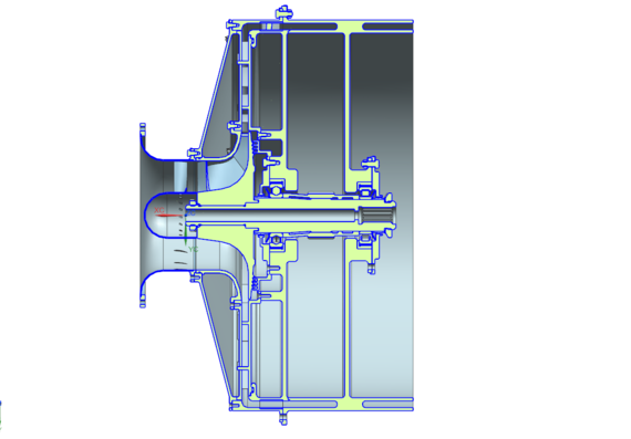 3D модель центробежного компрессора