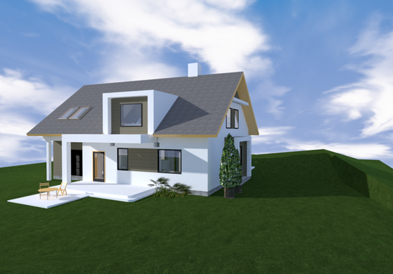3D country house model