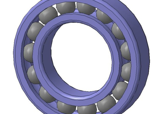 Roller bearing in 3D