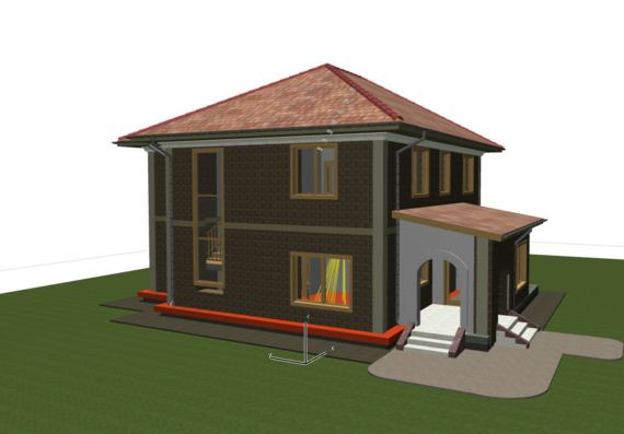 3D country house model