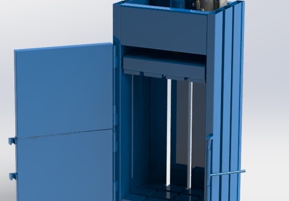 Vertical cardboard press