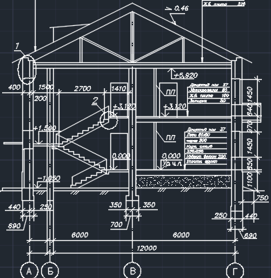 Section of a 2-storey residential building