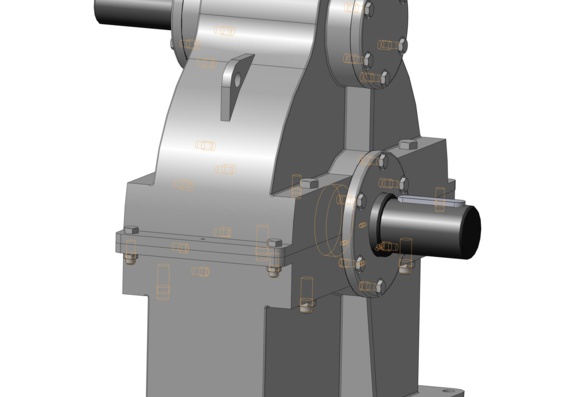 Cylindrical 3d reduction gear box