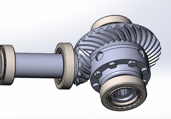 Conical working gear box