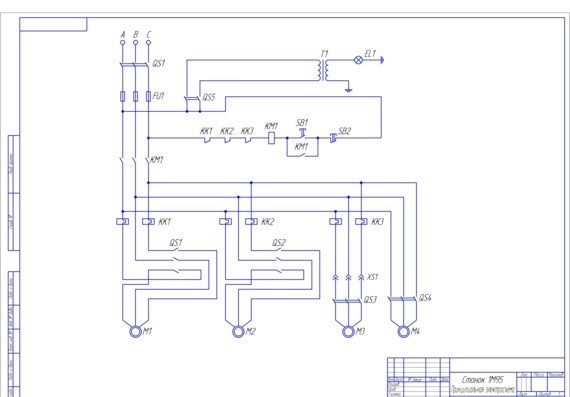 Electrical schematic diagram 1M95