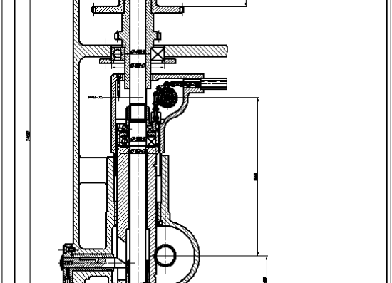 Drawing of general view of the spindle of the radio drilling machine 2A334.9