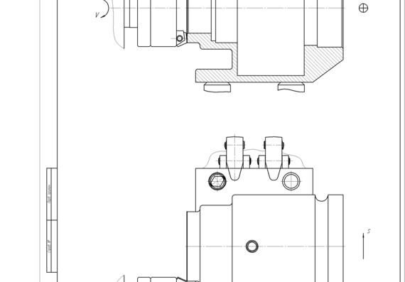Machining diagram of the part with hard-alloy plate end cutter
