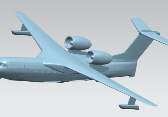 Design of water intake system during gliding of Be-200 seaplane