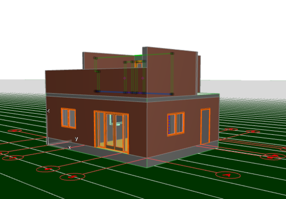 Two-storey roofless building design