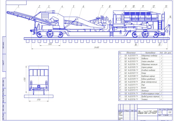 Self-propelled land harvesting train SZP-600R