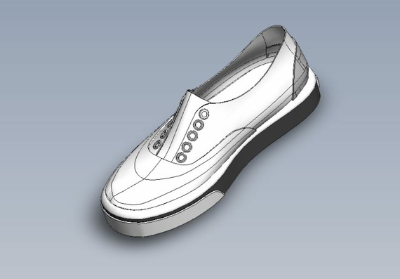 3D Ботинок в SolidWork
