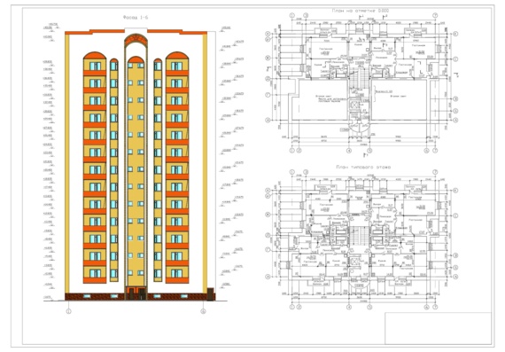 Course project of a 14-storey residential building