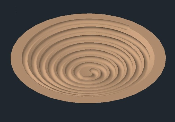 Выпуклая поверхность спирали 3D