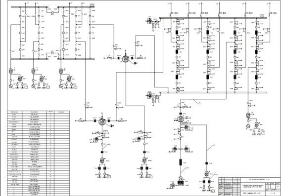Electrical diagram of CES 1100 MW