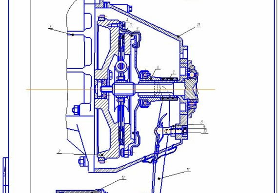 Clutch assembly drawing GAZ-33021
