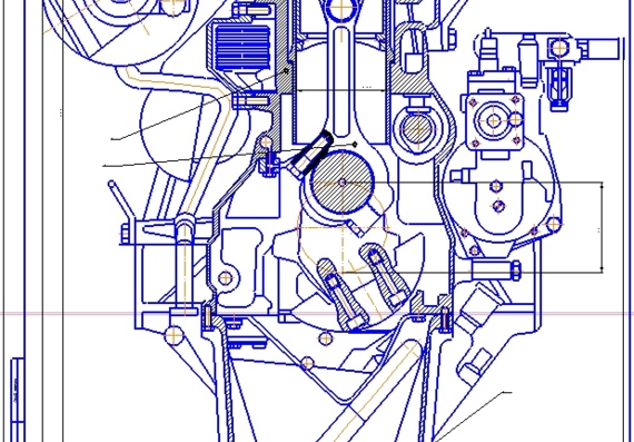 Diesel engine for local buses | Download drawings, blueprints, Autocad ...