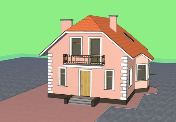 The project of the house in archicade