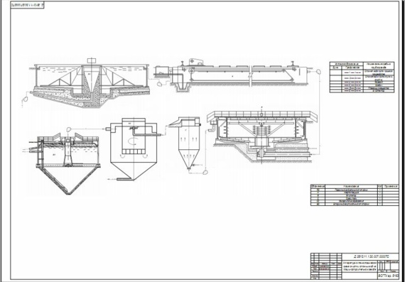 Treatment plant drawings and components