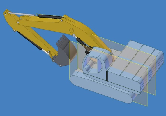 Excavator hydraulic 3D model