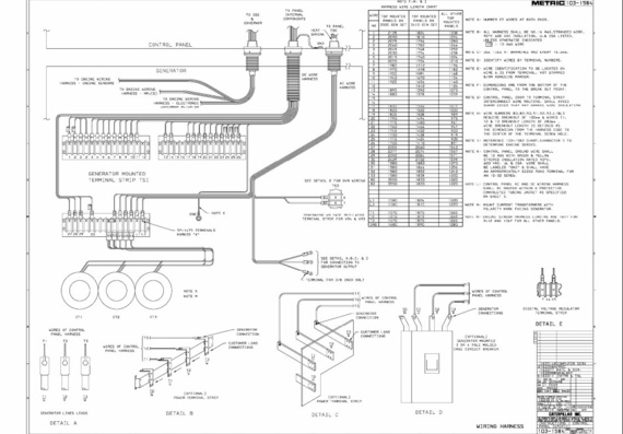 Схема управления и автоматизации управления Дизель генератора Caterpillar модель EMCP-2