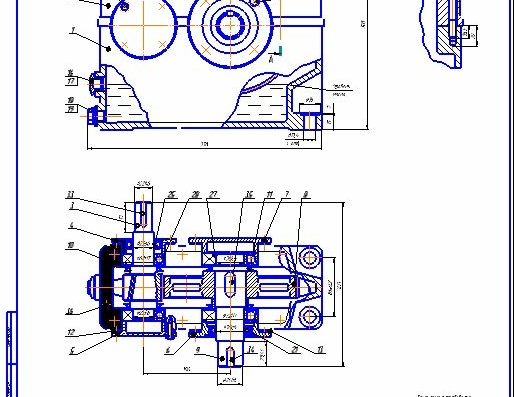 Course design for machine parts "Cylindrical single-stage gearbox"