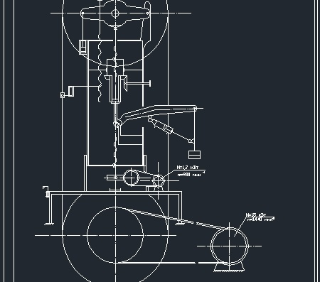 Kinematic diagram of belt cutting mechanism