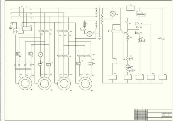 Electrical diagram of machine 16K20