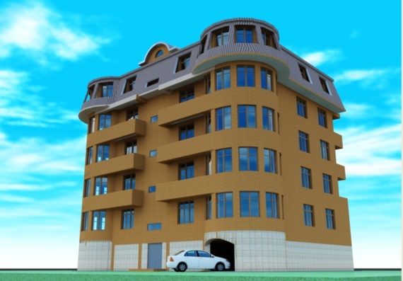 Apartment building 5 storey residential building