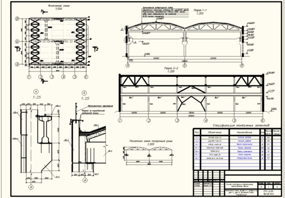 Design calculation of a single-storey industrial building