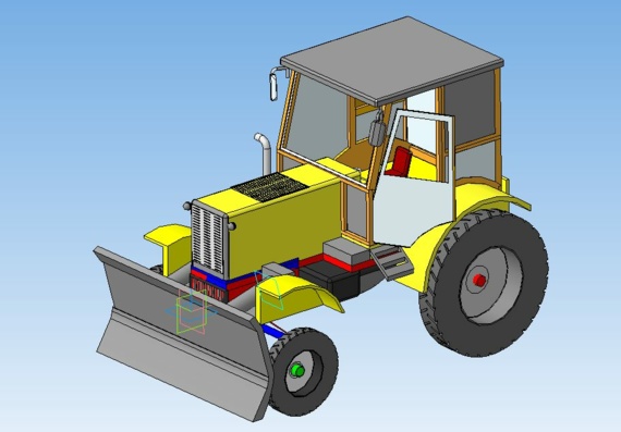 Tractor Belarus with shovel 3D