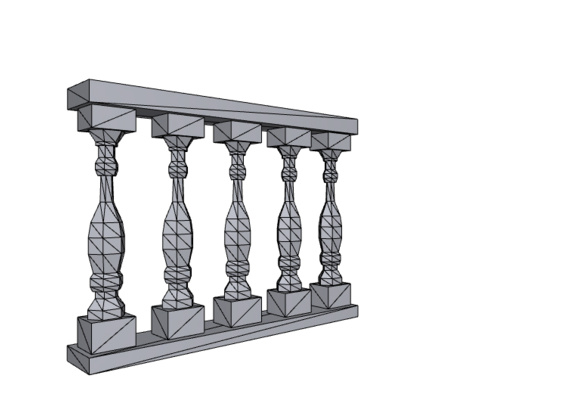 3D balustrade model