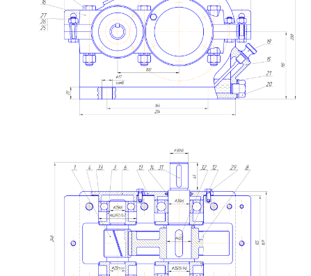 Single Stage Gearbox Drawings - Machine Detail Heading