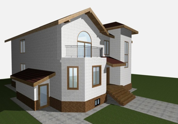 Cottage design 2 floors + basement 400m2