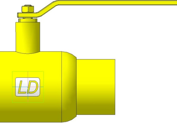 Ball valve LD Du80 for welding