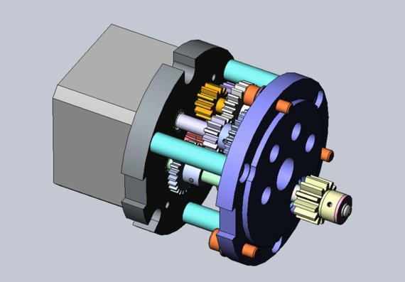 Cylindrical gearbox motor