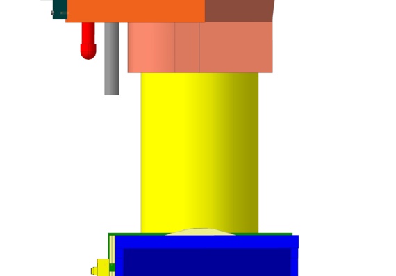 3d модель радиально - сверлильного станка 2Л135 + сборочный чертеж шпиндельного узла, общий вид
