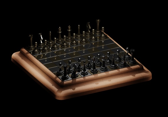Chessboard - 3D in autocade
